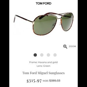 Tom Ford Unisex Miguel Sunglasses